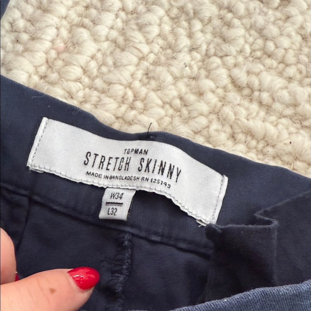 Like New Topman Stretch Skinny - Navy - Picture 5 of 7